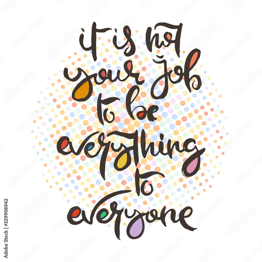 Obraz premium Hand lettering grunge card with textured handcrafted doodle letters in retro style