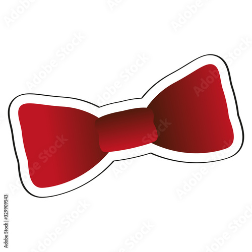 Isolated bowtie sticker