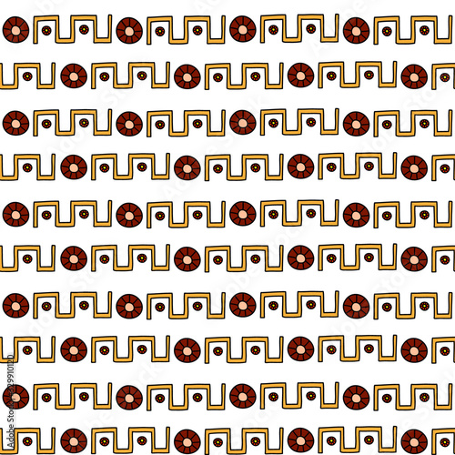 ethnic seamless pattern. Abstract background with colored stripes, Mayan style, Mexico, Brazil.