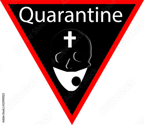 Warning medical symbol caution dangerous virus