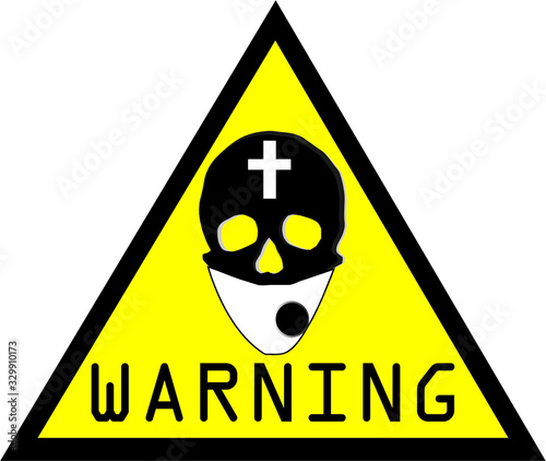 Warning medical symbol caution dangerous virus