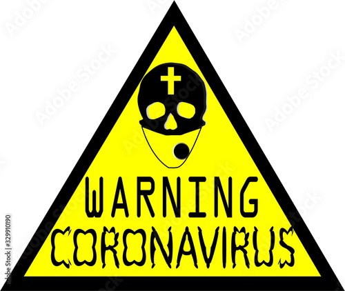 Warning medical symbol caution dangerous virus