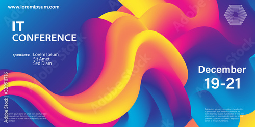 Conference design template. Vector.