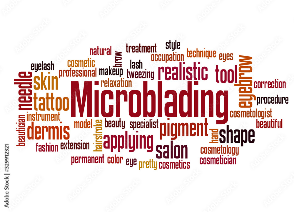 Microblading word cloud concept