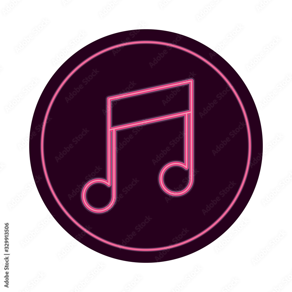 Music note symbol isolated icon Music note symbol isolated icon