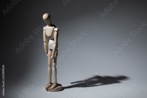 Cuadro en lienzo 落胆-1