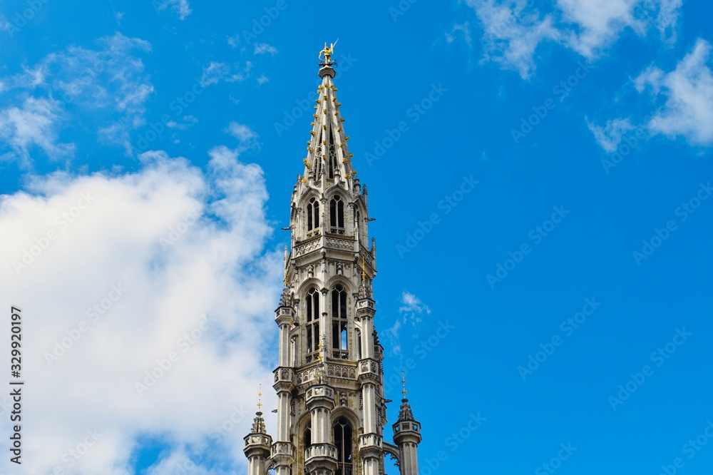 Architecturally beautiful buildings in Grand Place in Brussels Architecturally beautiful buildings in Grand Place in Brussels