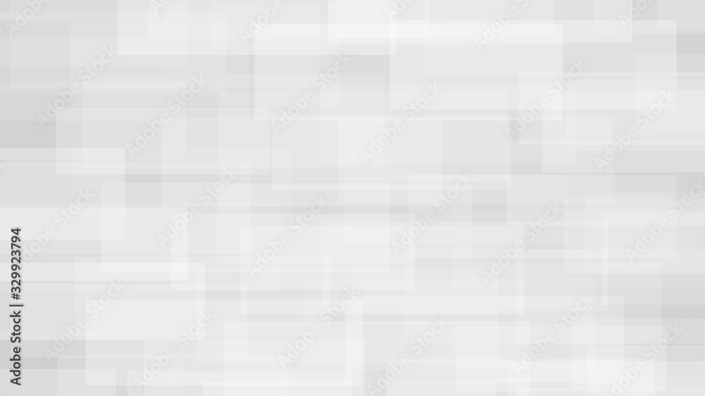 Abstract background of translucent rectangles in gray and white colors