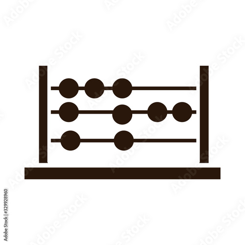 school education math abacus arithmetic supply silhouette style icon