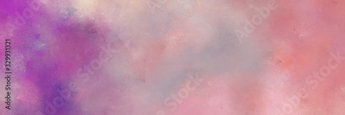 painted aged horizontal background with rosy brown, antique fuchsia and thistle color