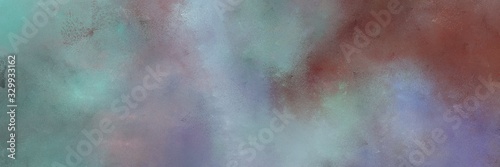 abstract painted art old horizontal header background with light slate gray, old mauve and ash gray color