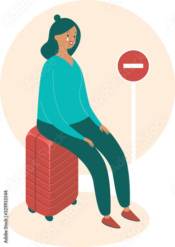 Cancelled flights because of COVID-19 pandemic concept