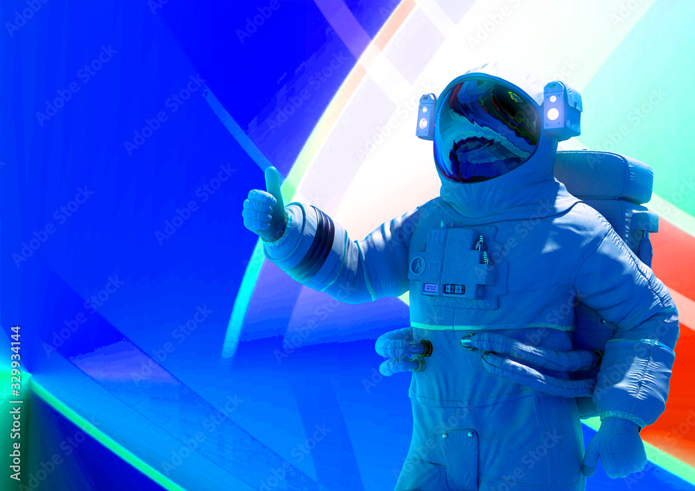 astronaut saying ok pin up pose close up astronaut saying ok pin up pose close up