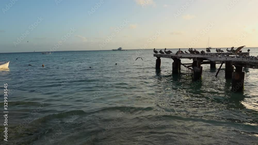 Beautiful and colorful sunset landscape. Los Roques National Park, Venezuela Beautiful and colorful sunset landscape. Los Roques National Park, Venezuela