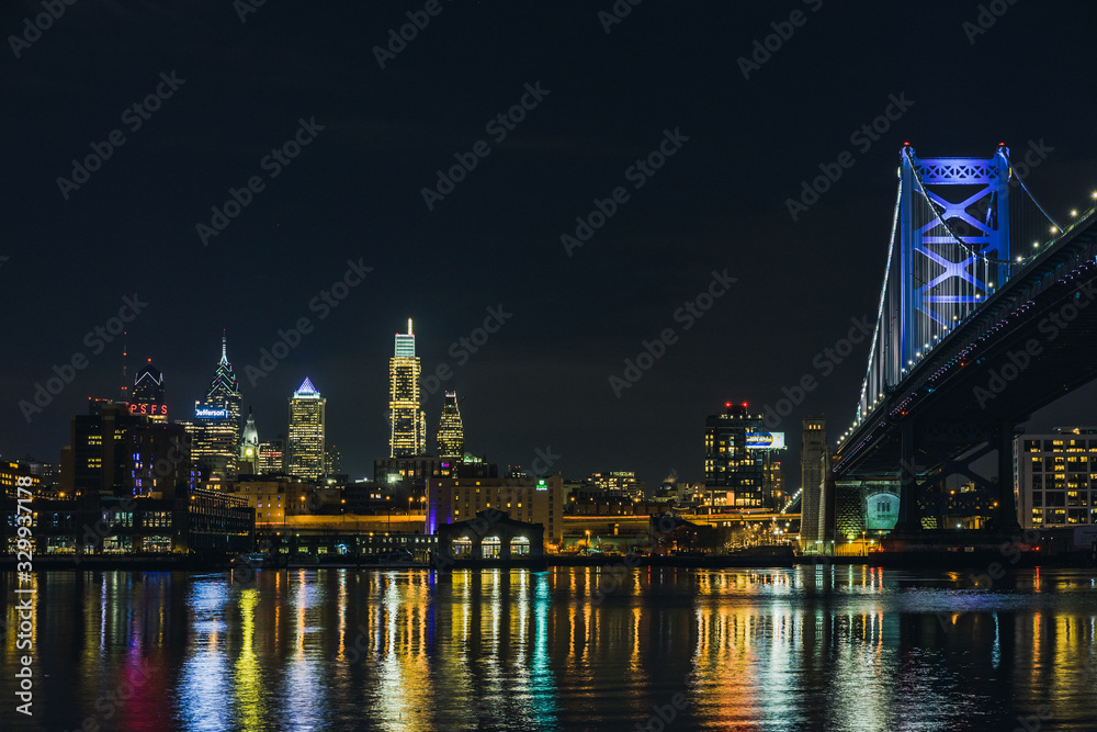 Philadelphia Skyline Over The Delaware River