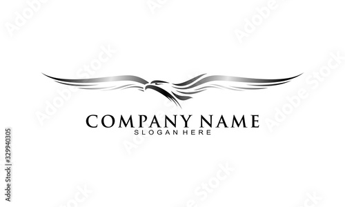 Eagle simple luxury vector logo design
