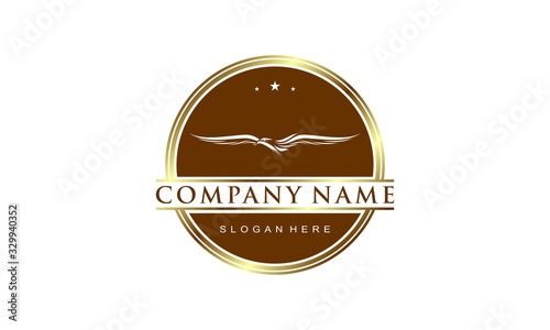 Eagle simple luxury vector icon