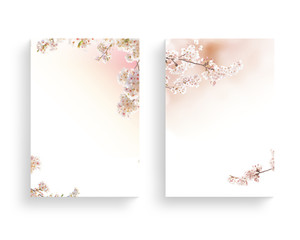 Beautiful spring flower frame, invitation, wedding card, thanks greeting, flower background