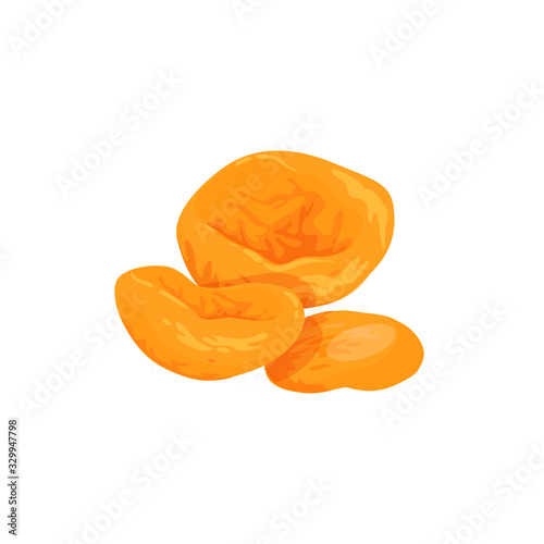 Dried apricots vector icon. 