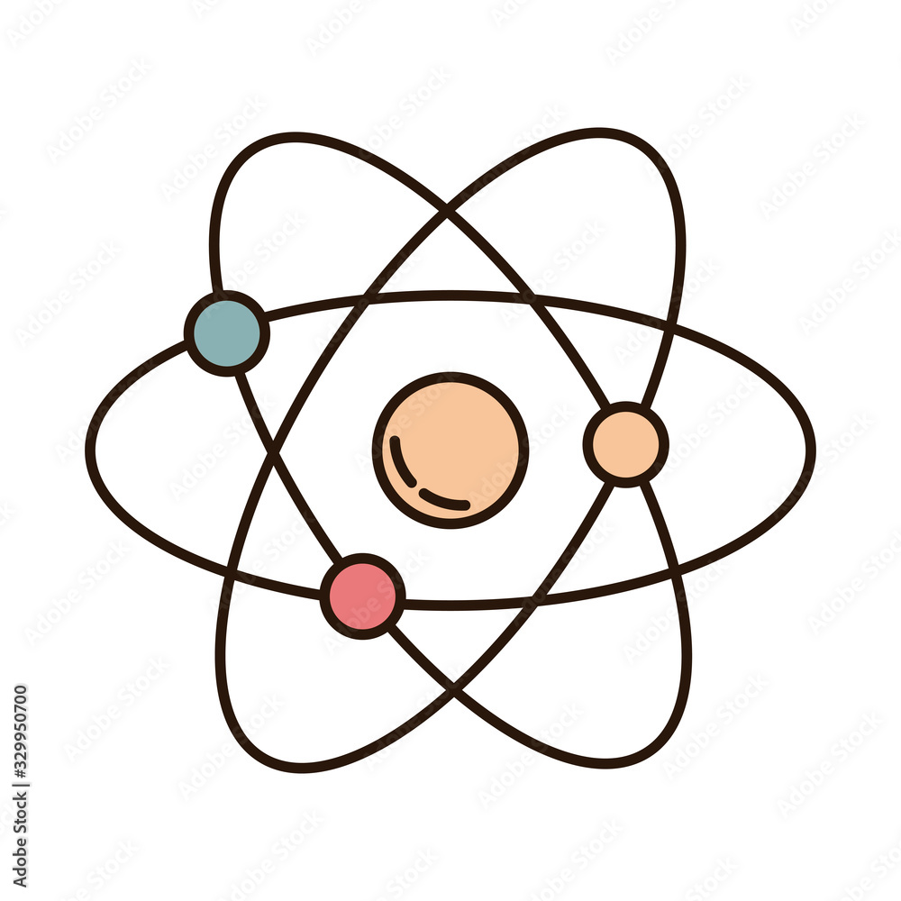 school education atom molecule science supply line and fill style icon school education atom molecule science supply line and fill style icon