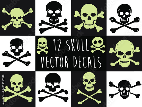 12 Sull & CrossBones Vector Designs