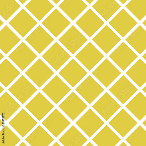 Geometric of square pattern on yellow background. Pattern is on swatch panel.