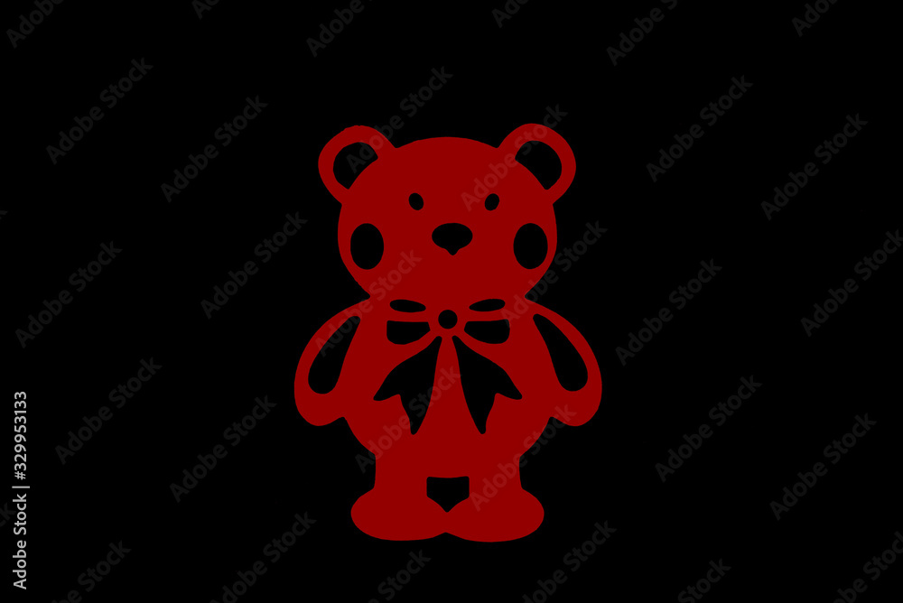 Naklejka premium Objects made in red, design objects, love, cupid, wedding, child birth