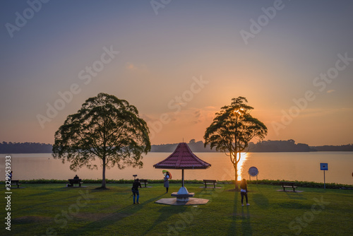 Singapore 2018 Sunset at Upper Seletar Reservoir Park  photo