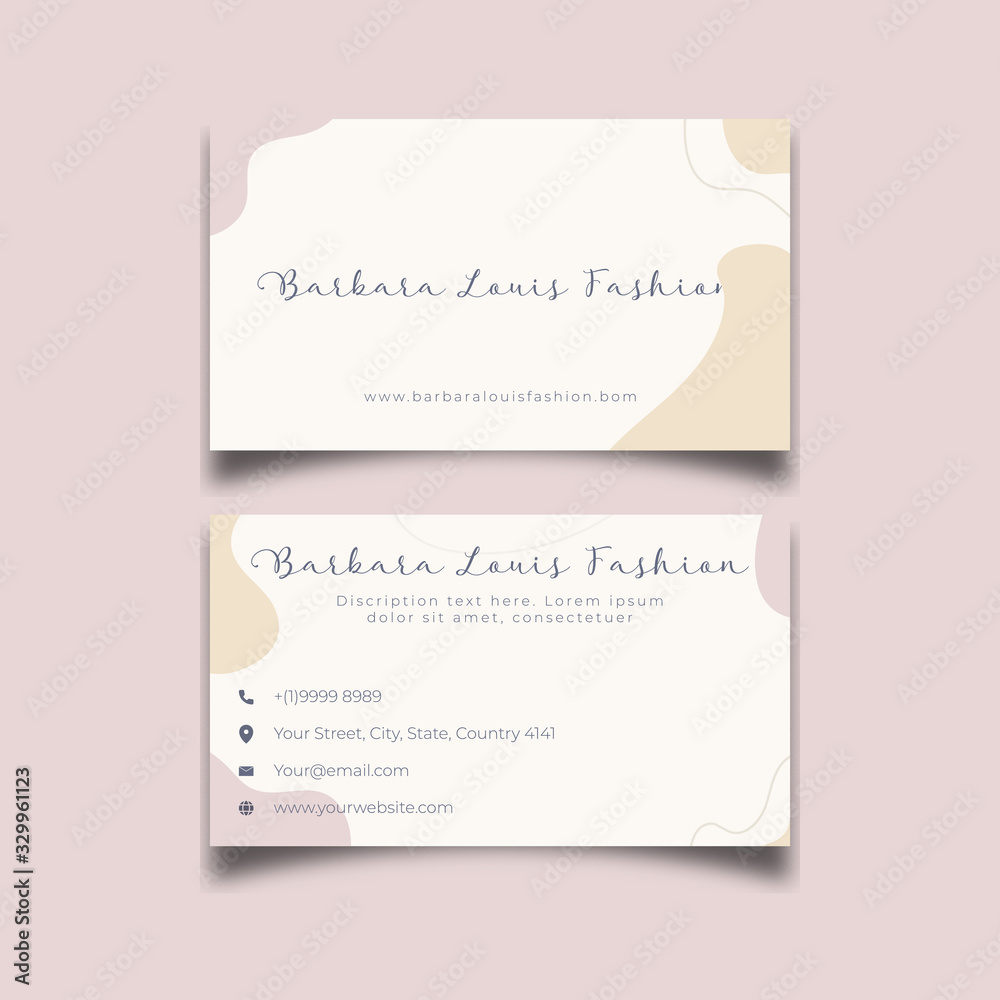 beauty Simple Fashion abstract business card design