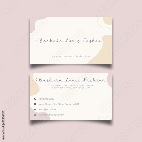 beauty Simple Fashion abstract business card design