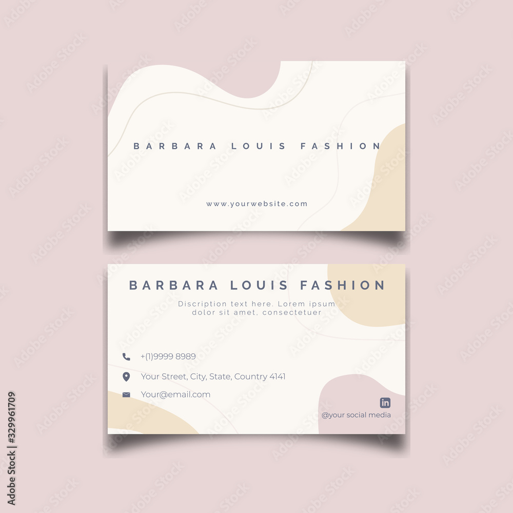 beauty Simple lifestyle abstract business card design 
