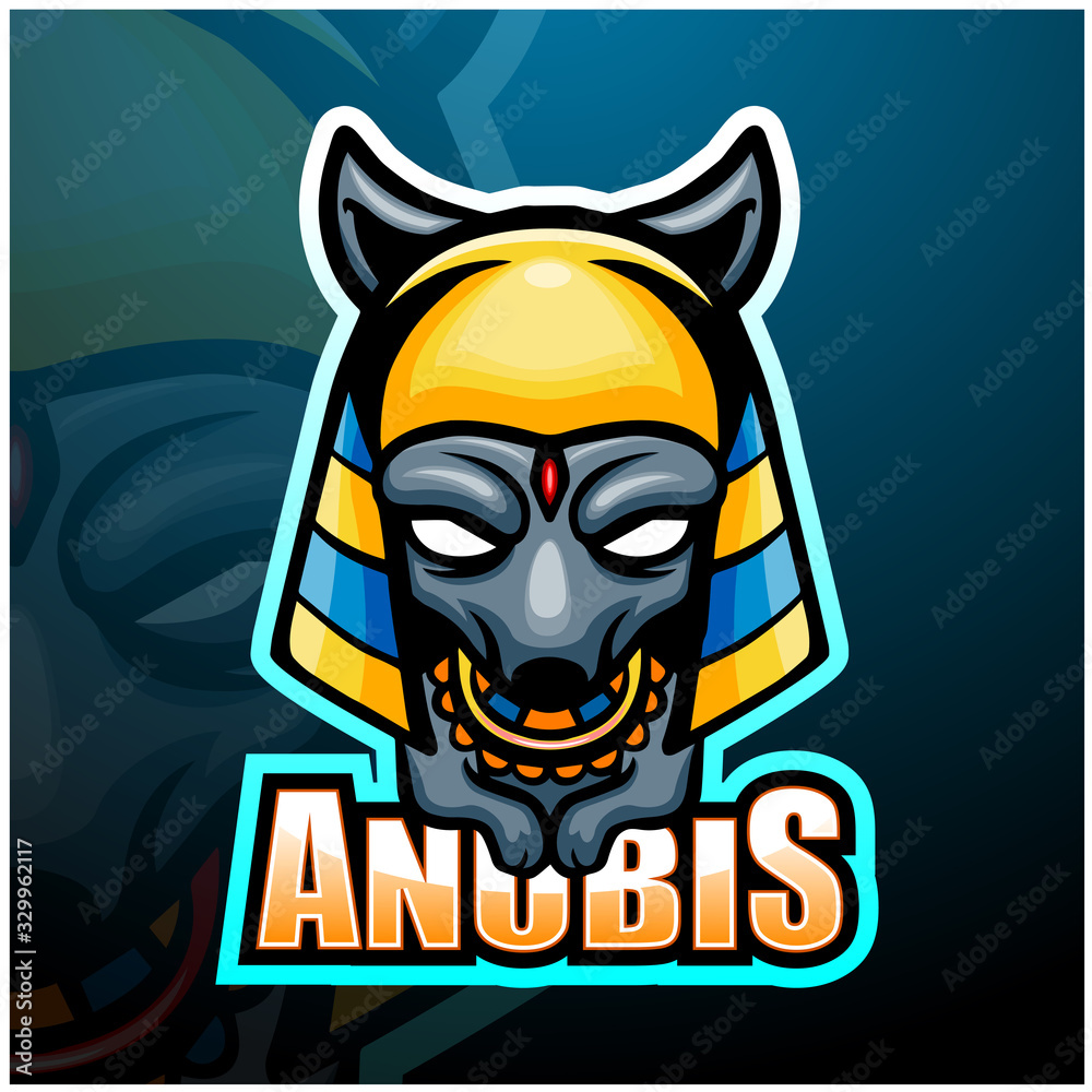 Anubis mascot esport logo design Anubis mascot esport logo design