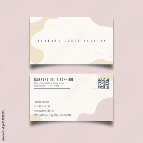 beauty fabric abstract business card design 