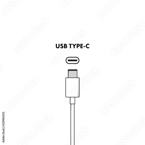 USB type C icon cable