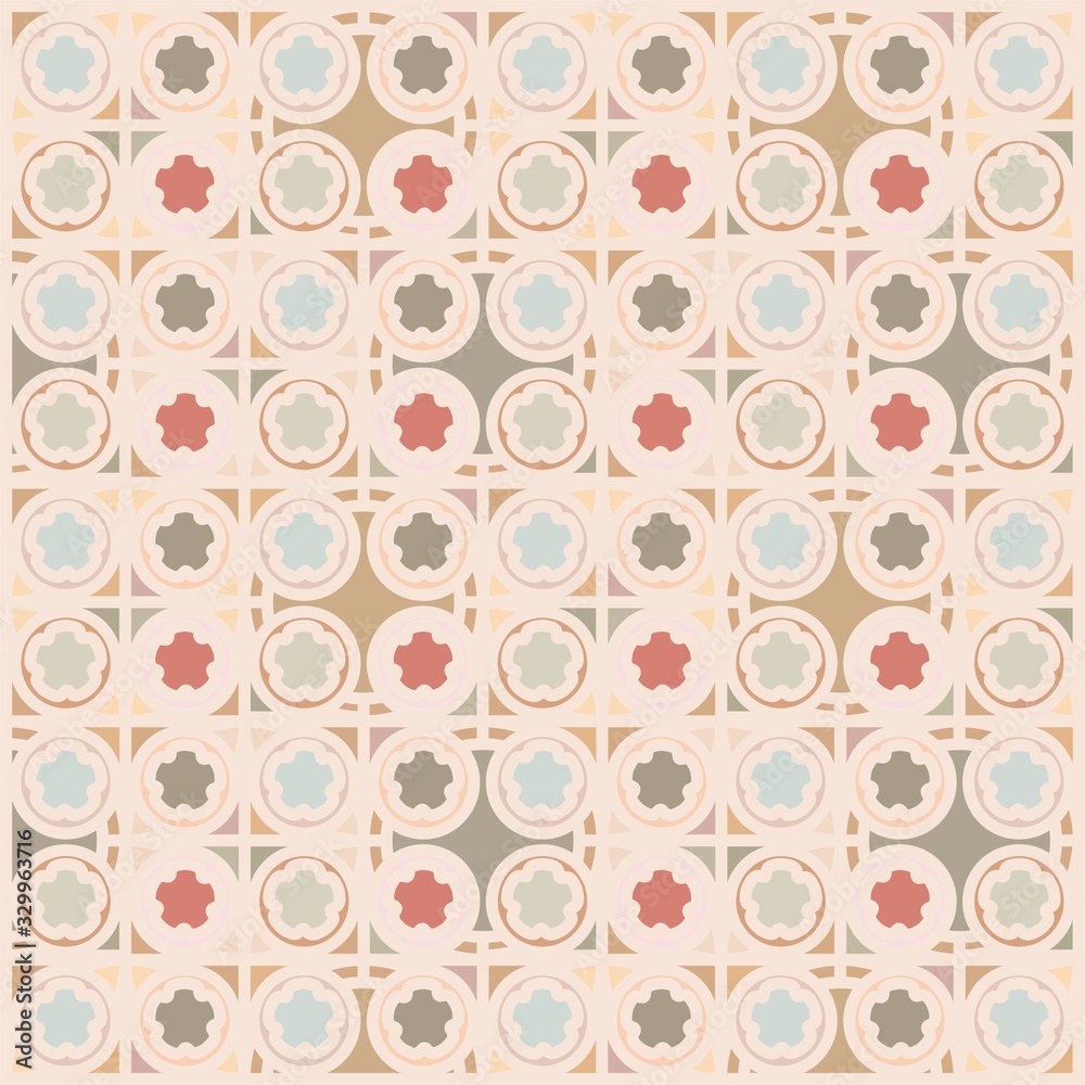 Colorful Brown Seamless Pattern, Abstract, Illustrator Floral Pattern Wallpaper 