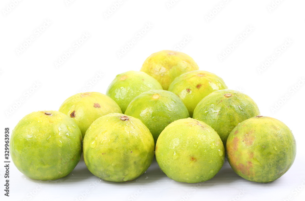Lime on a white background. Lime on a white background.