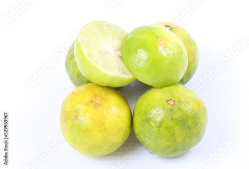 Lime on a white background.