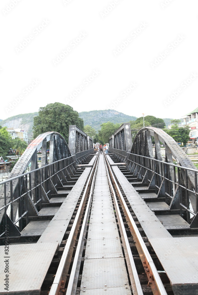 Obraz premium Bridge over the River Kwai in Kanchanaburi province, Thailand.It is part of Death Railway between Thailand and Burma
