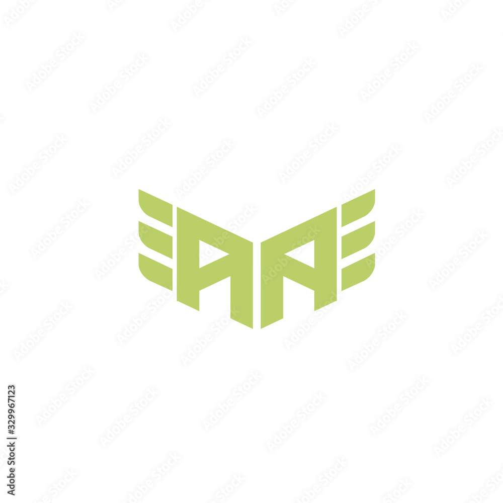 gold luxury Initial aa wing shield logo icon design vector gold luxury Initial aa wing shield logo icon design vector