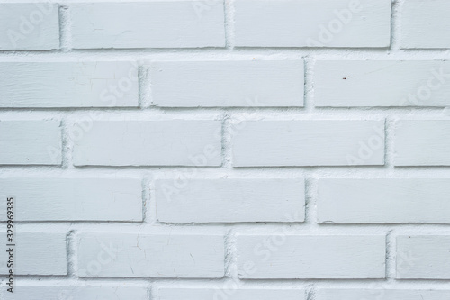Brick wall clean white color vintage texture background.