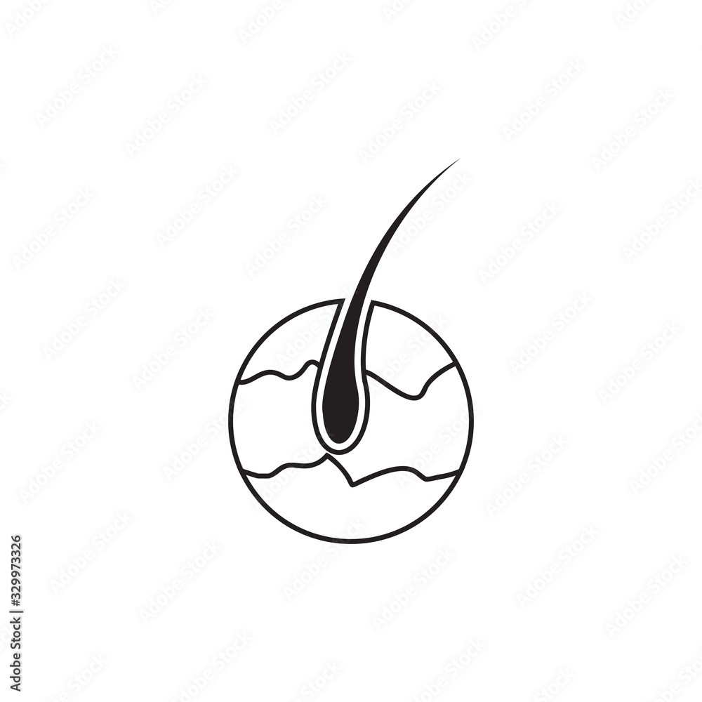 Skin hair icon design template vector isolated illustration Skin hair icon design template vector isolated illustration