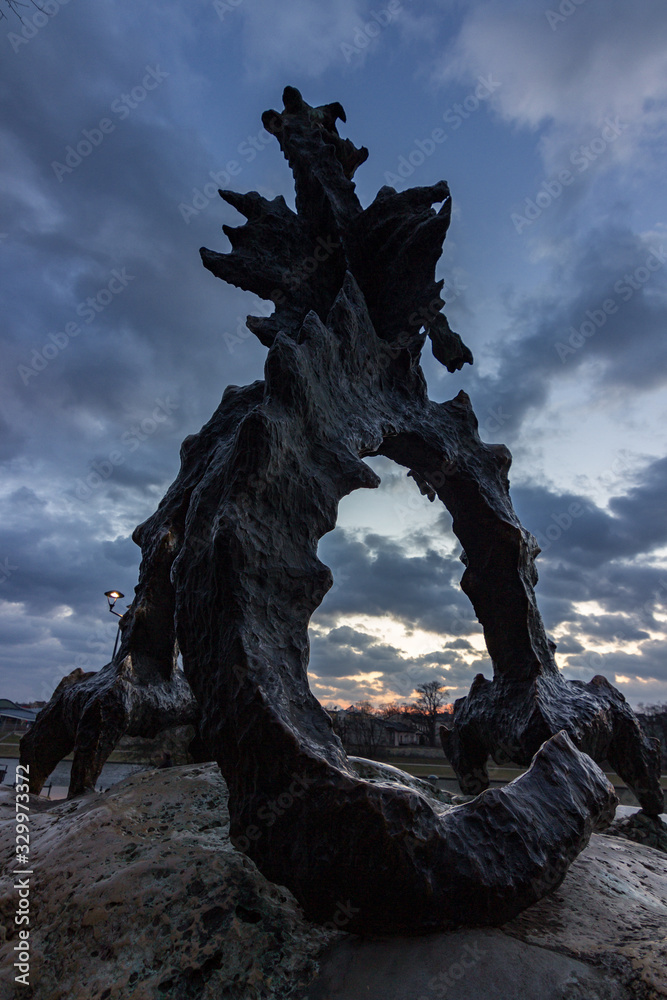 Dragon of Wawel Castle in Krakow (Poland)