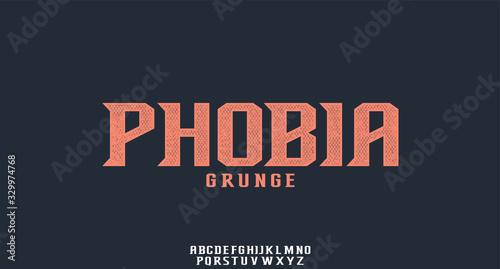 phobia, modern display font vector typeset