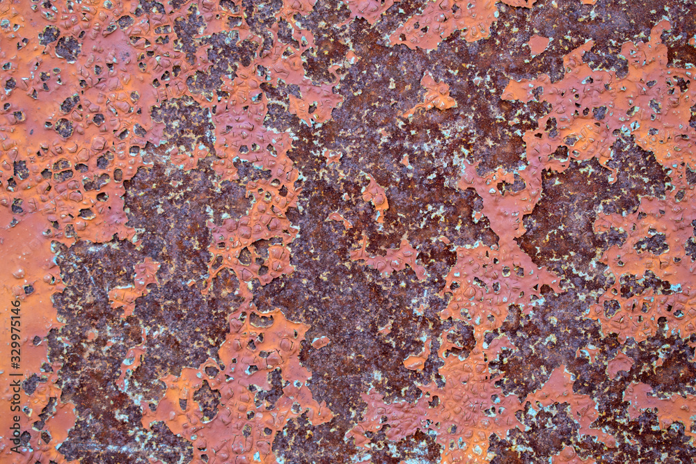 Wall with strong corrosion for the backdrop. Old paint double layer. Cracks, peeling. Primary colors: Oriental Pink, Lonestar. Wall with strong corrosion for the backdrop. Old paint double layer. Cracks, peeling. Primary colors: Oriental Pink, Lonestar.