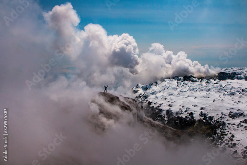 Avachinskii volcano peak crater kamchatka