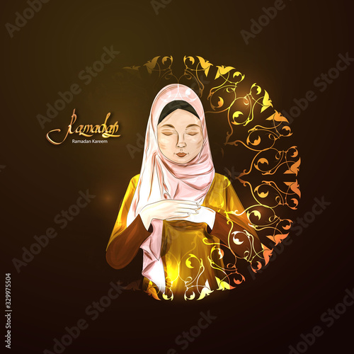 Culture religion Islam, eastern tradition. Ramadan holiday. Background vector.