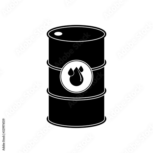 barrel oil industry production petroleum icon. Flat design, vector illustration