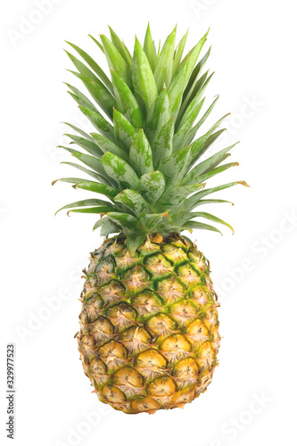 Fresh pineapple isolated on white background.
