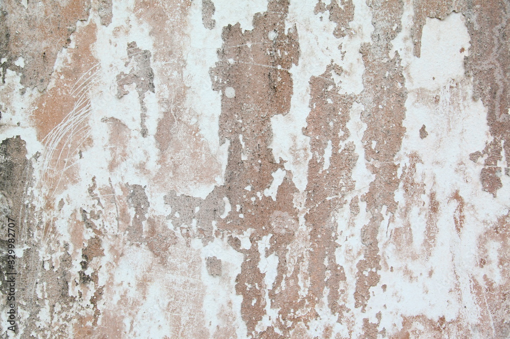 Closeup old weathered concrete wall texture with plaster