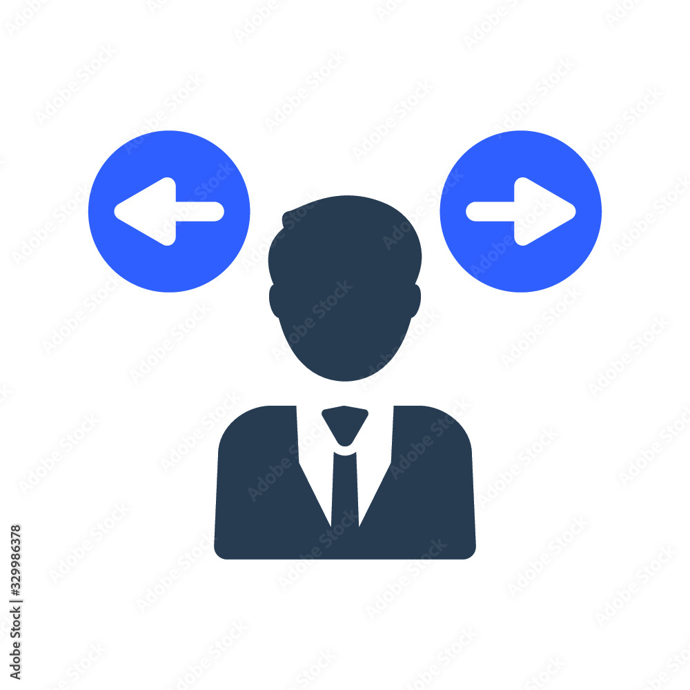 Direction, decision icon Direction, decision icon